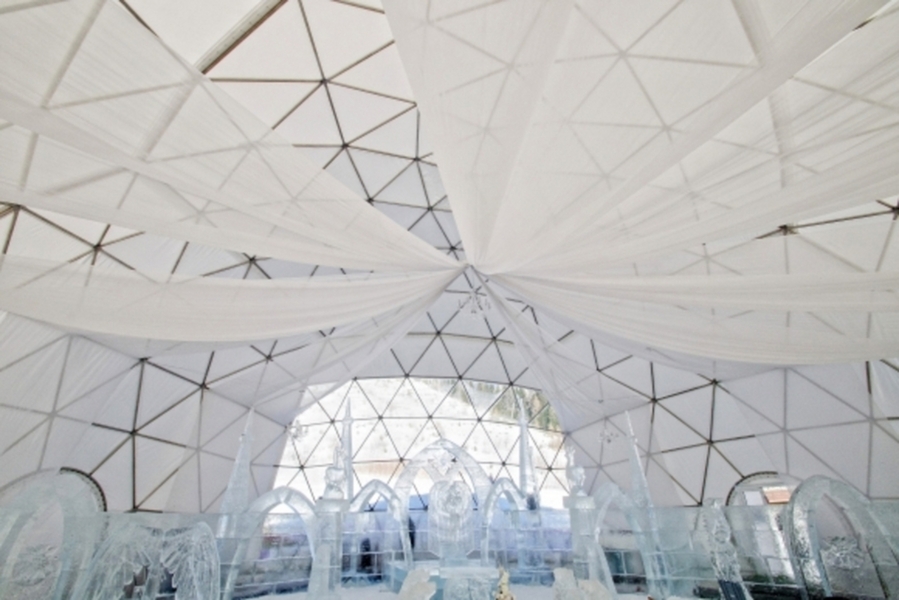 Aménagement intéreurs du dome géodésique 20m